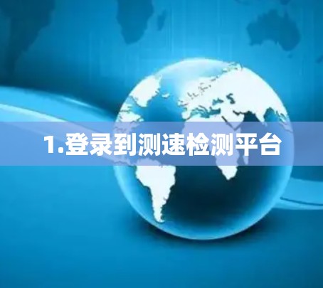 1.登录到测速检测平台 1.登录到测速检测平台