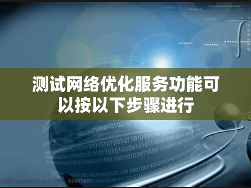 测试网络优化服务功能可以按以下步骤进行 测试网络优化服务功能可以按以下步骤进行