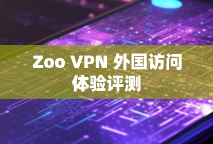 Zoo VPN 外国访问体验评测
